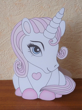 3D Shaped Card Mini Kit - Cute Little Unicorn Sparkle by Anne Jackson