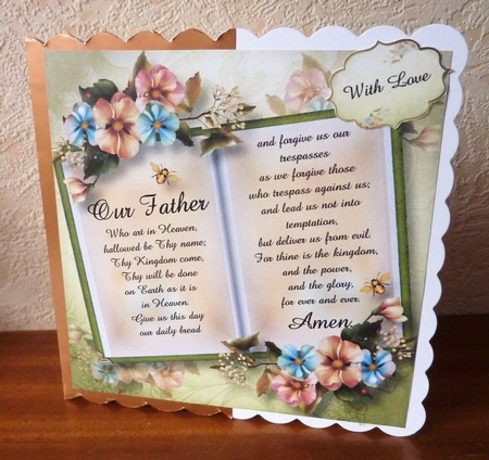The Lords Prayer - Open Book 8x8 by Anne Jackson