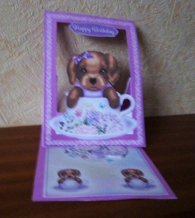 Forever Framed Easel Card - Misha the Teacup Poodle by Anne Jackson