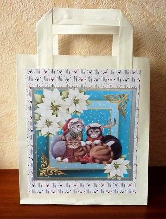 Christmas cat quick card  by Anne Jackson
