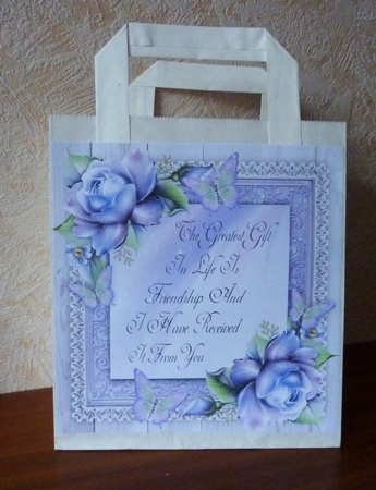 The Greatest Gift In Life Is Friendship Purple 8x8 by Anne Jackson