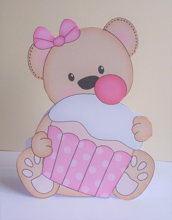 3D Shaped Card  Kit - Cute Little Livvy Bear by Anne Jackson