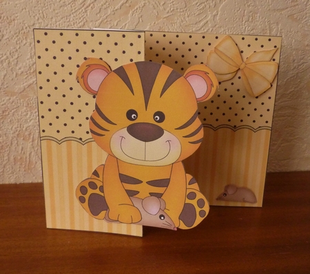 3D Shaped No-Hole Fold Back Mini Kit - Cute Little Tinker Tiger by Anne Jackson