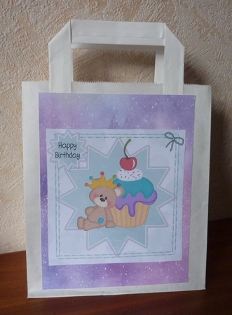Birthday bear - to the one I love in blue by Anne Jackson