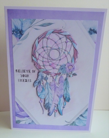 Believe in your dreams A5 Quick Card/Topper by Anne Jackson