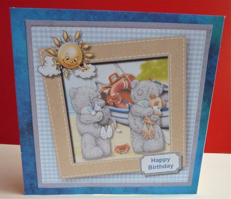 Tatty teddies on the beach by Anne Jackson