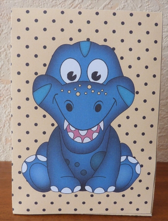 3D Gift Bag Mini Kit - Cute Little Geico Dino by Anne Jackson