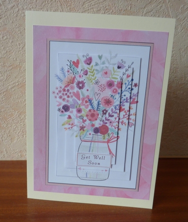 Jar of flowers Pyramid Card by Anne Jackson