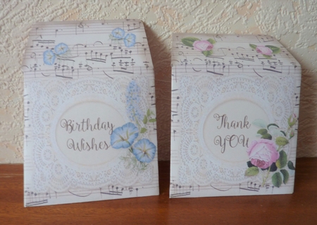 Duo Set of Vintage Wallets, Pockets, Gift Voucher or Money Envelopes - Set 1 by Anne Jackson