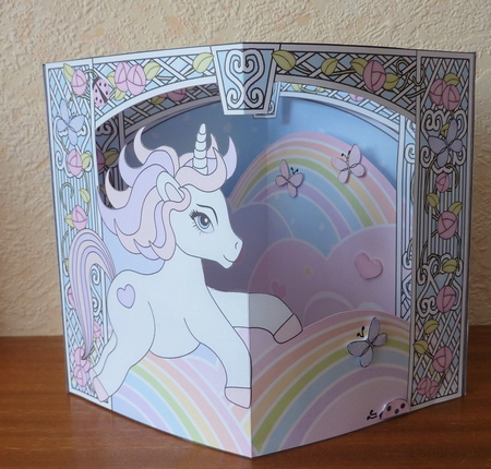 3D Triangle Shadow Box Scene it Card Kit - Cute Little Unicorn Sparkle by Anne Jackson
