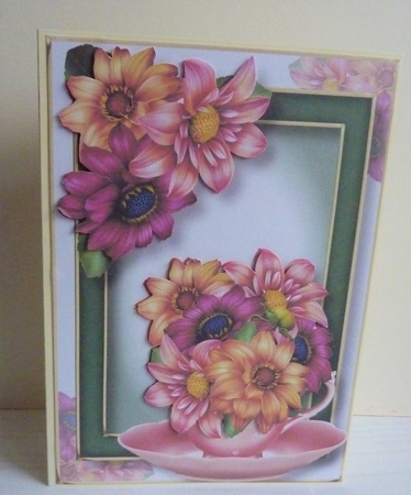 Teacup, Saucer & Flowers - Delightful Dahlias A5 by Anne Jackson