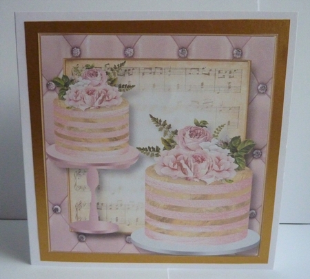 Beautiful Blush & Gold Cakes 3 8x8 by Anne Jackson