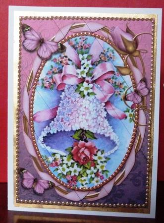 Two Tone Wedding Bells 7x5inch Triangle Duo Corner Stacker by Anne Jackson