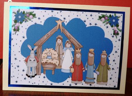 Nativity Scene with the Three Wise Men A4 Topper by Anne Jackson