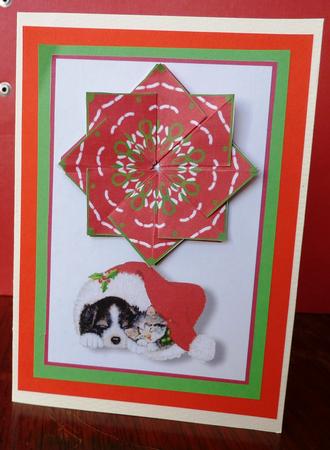 Christmas Tea Bag Topper Card Front by Anne Jackson