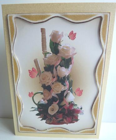 A4 "exclusive" Gold Wavy Frame Card by Anne Jackson