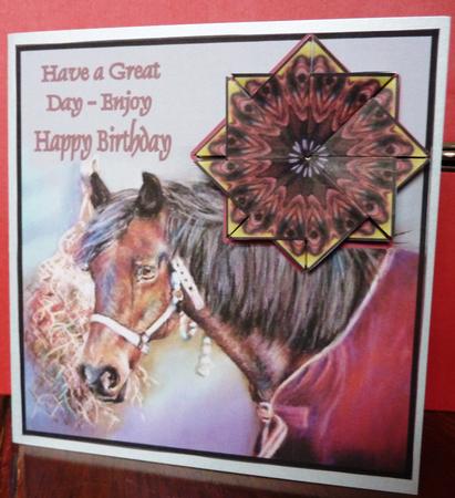 Horse - Teabag Tile + Card Front by Anne Jackson