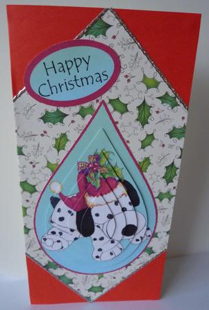 Christmas Dog Teardrop Pyramid by Anne Jackson