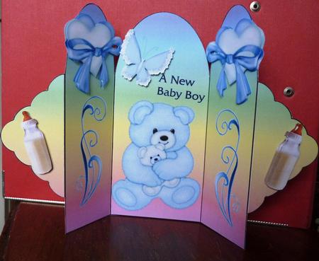 Little Blue Teddy for a Baby Boy, Trifold by Anne Jackson