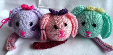 Rabbit Wrist Pet Knitting Pattern Featured Gallery Photo