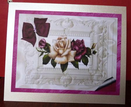 Beautiful Roses in Ornate Frame, Pyramids by Anne Jackson