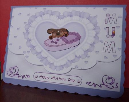 Patch Puppy Purple Mothers Day by Anne Jackson
