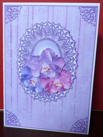 Lavender Lace Oval by Anne Jackson
