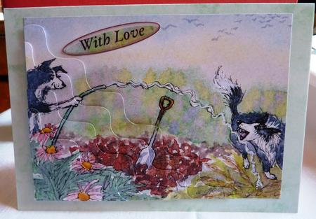 Gardening is Fun Wavy Corner Stacker Topper by Anne Jackson
