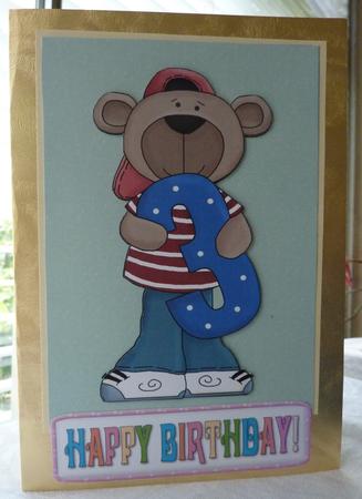 3 Blue Today Teddy by Anne Jackson