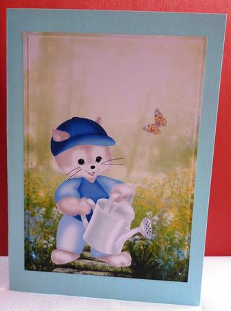 Boy Kitty in the Garden by Anne Jackson