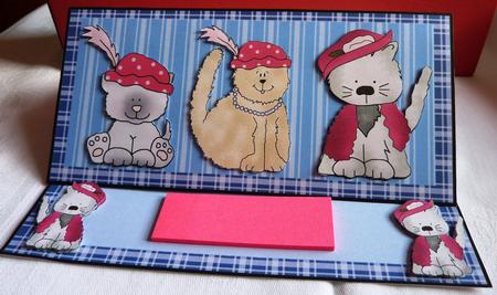 Fancy Cats Dl Card with Insert by Anne Jackson
