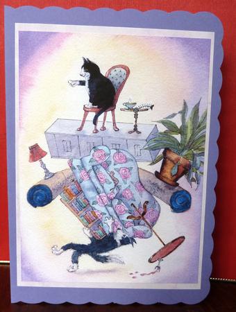 Cat in Control, Moving House. New Home. by Anne Jackson