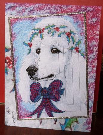 She Was Dreaming of a White Poodle Rectangular Pyramid by Anne Jackson