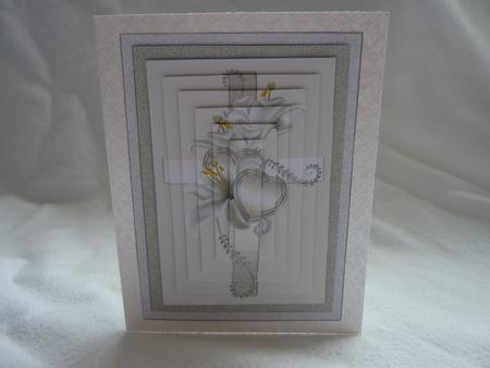 Hearts and Flowers Cross Pyramid by Anne Jackson