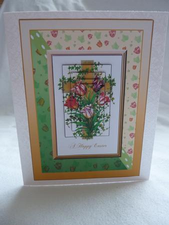Easter Cross with Tulips by Anne Jackson