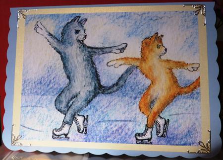 Cats Ice Skating. It Takes Two. by Anne Jackson