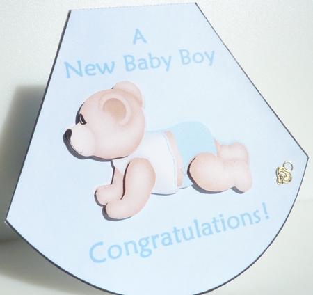 New Baby Boy Teddy by Anne Jackson