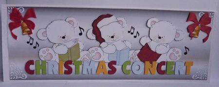 Christmas Concert with Cute Teddies and Bows by Anne Jackson
