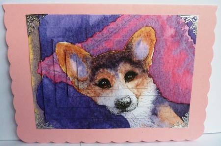 Corgi Dog Relaxing in Armchair by Anne Jackson
