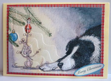 Peace on Earth for Chocolate-thieving Mice Wavy Stacker by Anne Jackson
