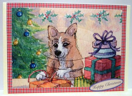 She Loved Wrapping Christmas Presents Oval Pyramid by Anne Jackson