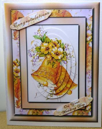 Wedding Bells 2 Pyramid Card Front by Anne Jackson