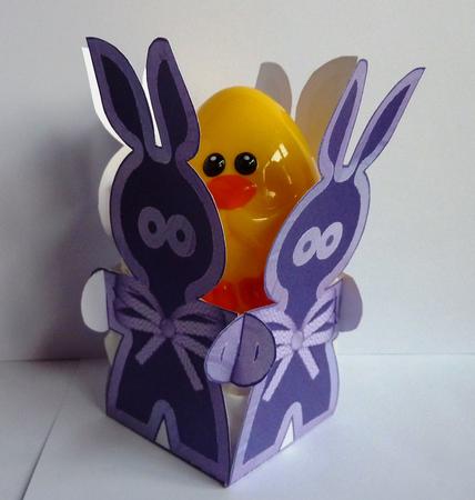 Purple Easter Bunny Basket by Anne Jackson