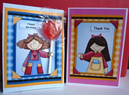 Girl Lollipop Holder Party Favor by Anne Jackson
