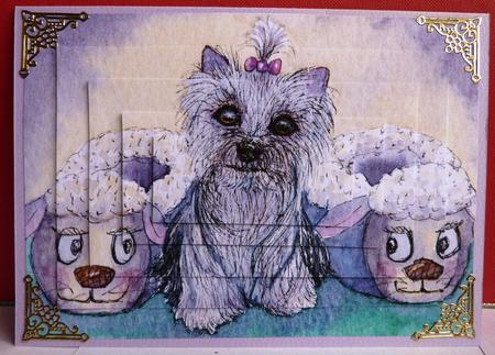This Yorkie is Guardian of the Slippers Pyramid by Anne Jackson