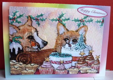 They Were Hoping for Doggy Bags Wavy Corner Stacker Topper by Anne Jackson