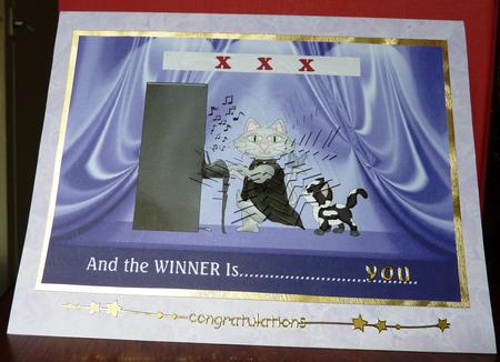 Cats Got Talent the Piano Player Star Pyramid or Quick Card by Anne Jackson