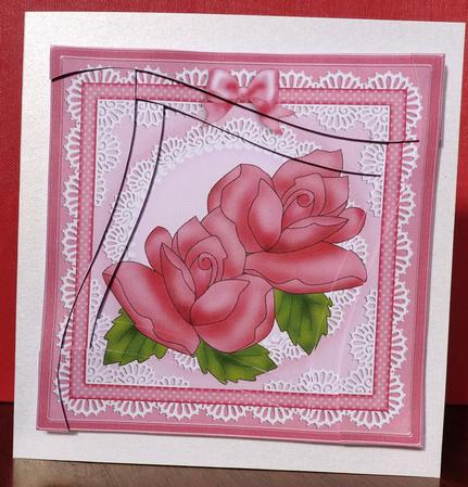 Just Roses Quick Card with Wavy Spiral Side Stacker by Anne Jackson