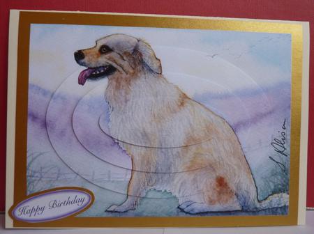 Golden Retriever Dog Waiting Patiently 4 His Humans Pyramid by Anne Jackson
