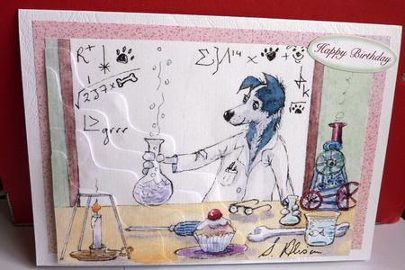Science Was His Passion ( - and Cupcakes!) Wavy Corner by Anne Jackson
